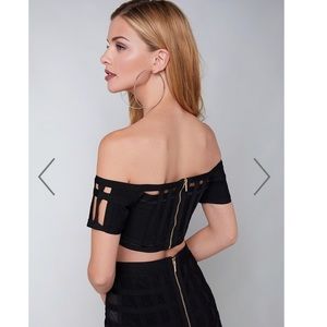 NWT Black off the Shoulder Top